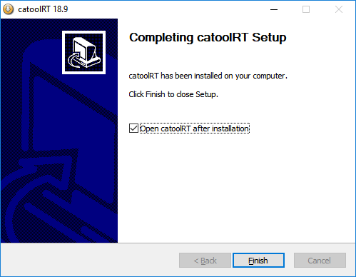 Completing catoolRT Setup